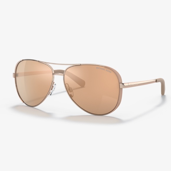 Michael Kors MK5004 Chelsea Sunglasses in Rose Gold Taupe Flash Lenses